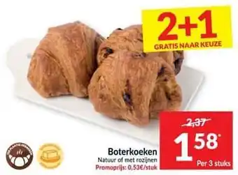 Boterkoeken natuur of met rozijnen