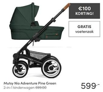 Baby & Tiener Mutsy nio adventure pine green 2-in-1 kinderwagen aanbieding