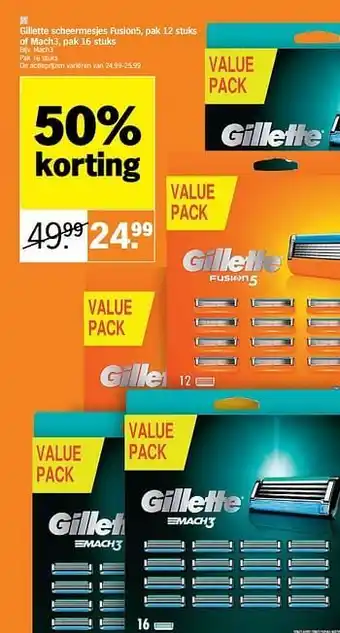 Gillette scheermesjes fusion5 of mach3