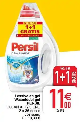 Cora Lessive en gel wasmiddel gel persil 1.8L aanbieding