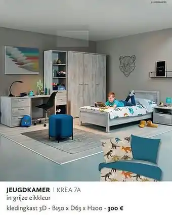 Jeugdkamer kledingkast 3d b150xd63xh200