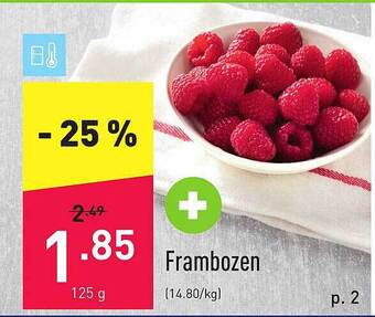 ALDI Frambozen aanbieding