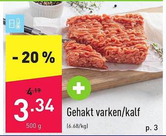 ALDI Gehakt varken-kalf aanbieding
