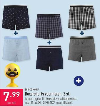 ALDI Boxershorts voor heren, 2 st aanbieding