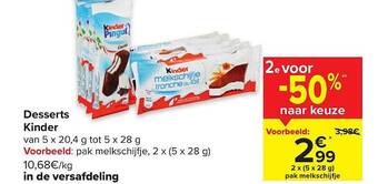 Carrefour Market Desserts kinder aanbieding