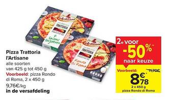 Carrefour Market Pizza trattoria l'artisane aanbieding