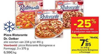Carrefour Market Pizza ristorante dr oetker aanbieding