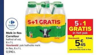 Carrefour Market Melk in fles aanbieding