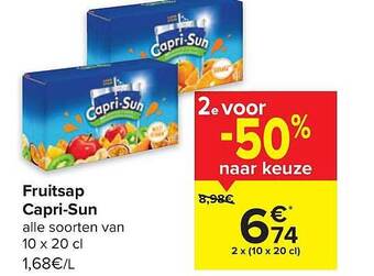 Carrefour Market Fruitsap caprisun aanbieding