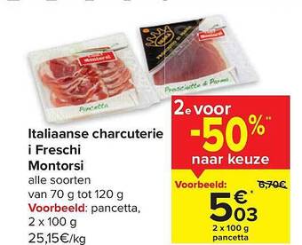 Italiaanse charcuterie i freschi montorsi
