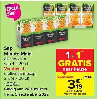 Carrefour Market Sap minute maid aanbieding