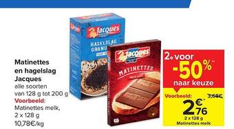 Carrefour Market Matinettes en hagelslag jacques aanbieding