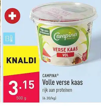 ALDI Campina volle verse kaas aanbieding