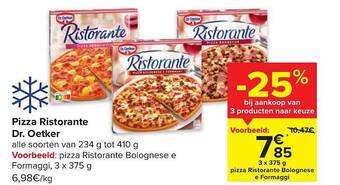 Carrefour Pizza ristorante dr oetker aanbieding