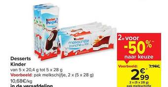 Carrefour Desserts kinder aanbieding
