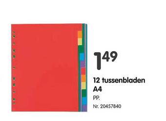 Fun 12 tussenbladen a4 aanbieding