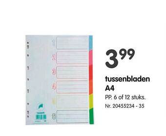 Fun Tussenbladen a4 aanbieding