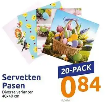 Action Servetten pasen 40x40cm aanbieding