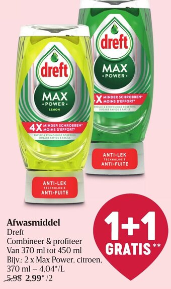 Delhaize Dreft Afwasmiddel aanbieding