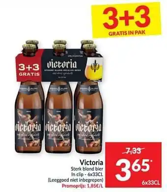 Intermarché Victoria sterk blond bier ln clip aanbieding