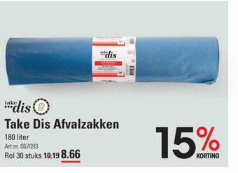 Sligro Take Dis Afvalzakken 180 Liter aanbieding
