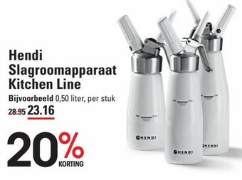 Sligro Hendi Slagroomapparaat Kitchen Line aanbieding
