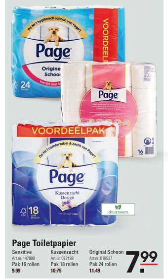 Sligro Page Toiletpapier aanbieding
