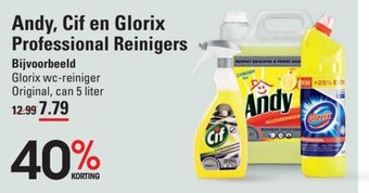 Sligro Andy, Cif en Glorix Professional Reinigers aanbieding