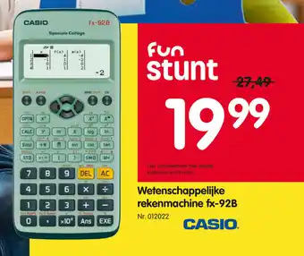 Fun Casio Wetenschappelijke rekenmachine fx-92B aanbieding