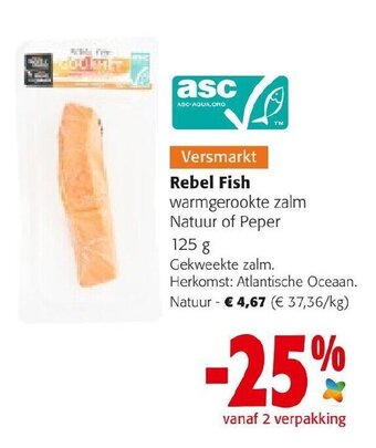 Rebel Fish Warmgerookte Zalm Natuur of Peper 125g