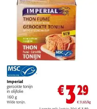 Colruyt Imperial Gerookte Tonijn in Olijfolie 160h aanbieding