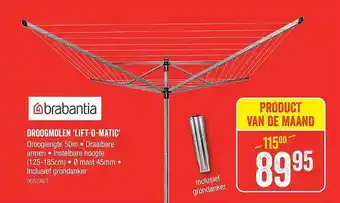 Brabantia droogmolen 'lift-o-matic'