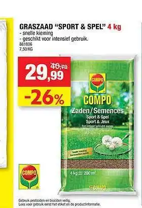 Hubo Graszaad aanbieding
