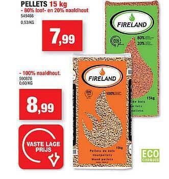 Hubo Pellets 15 kg aanbieding
