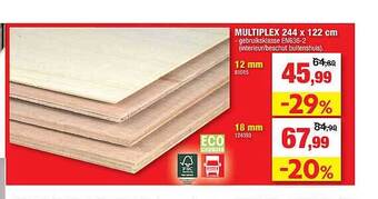 Hubo Multiplex 244 x 122 cm aanbieding