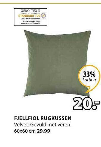 Jysk Fjellfiol rugkussen aanbieding