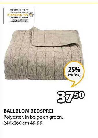 Jysk Ballblom bedsprei aanbieding