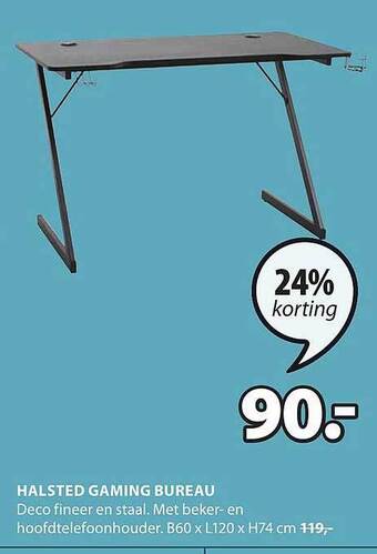Jysk Halsted gaming bureau aanbieding