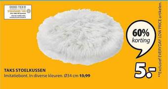 Jysk Taks stoelkussen aanbieding
