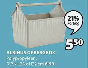 Jysk Albinus opbergbox aanbieding