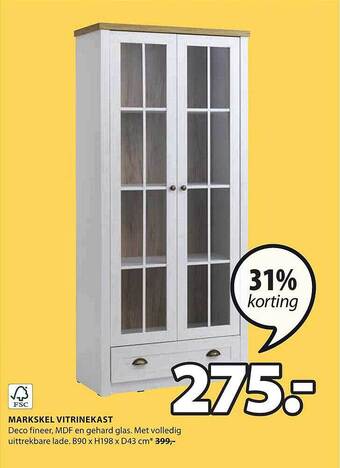 Jysk Markskel vitrinekast aanbieding