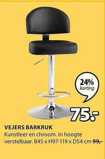 Jysk Vejers barkruk aanbieding