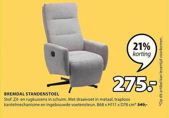Jysk Bremdal standenstoel aanbieding