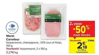Carrefour Worst carrefour aanbieding