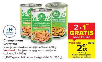 Carrefour Champignons carrefour aanbieding
