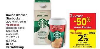 Carrefour Koude dranken starbucks aanbieding