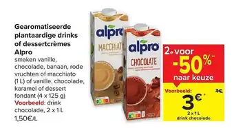 Carrefour Gearomatiseerde plantaaardige drinks of dessertcrèmes alpro aanbieding