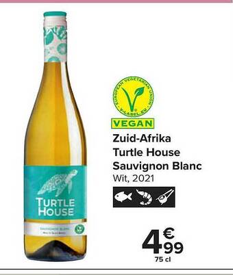 Carrefour Zuid-afrika turtle house sauvignon blanc aanbieding