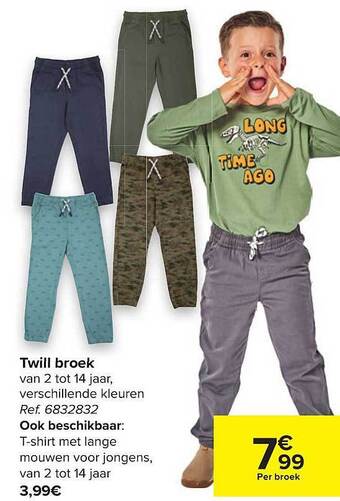 Carrefour Twill broek aanbieding