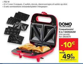 Carrefour Domo croquetoestel 5 in 1 do9242w aanbieding